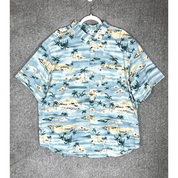Old Navy Everyday Shirt Hawaiian Mens Size‎ XXXL Built In Flex Stretch Button Up - Picture 1 of 16